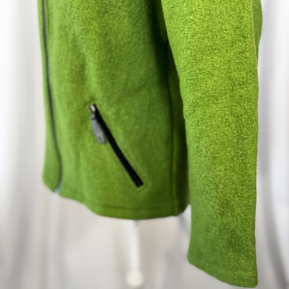 Ibex Merino Wool Full Zip Jacket Medium Green Gorpcore Earthy Outdoors Camping - Picture 15 of 16